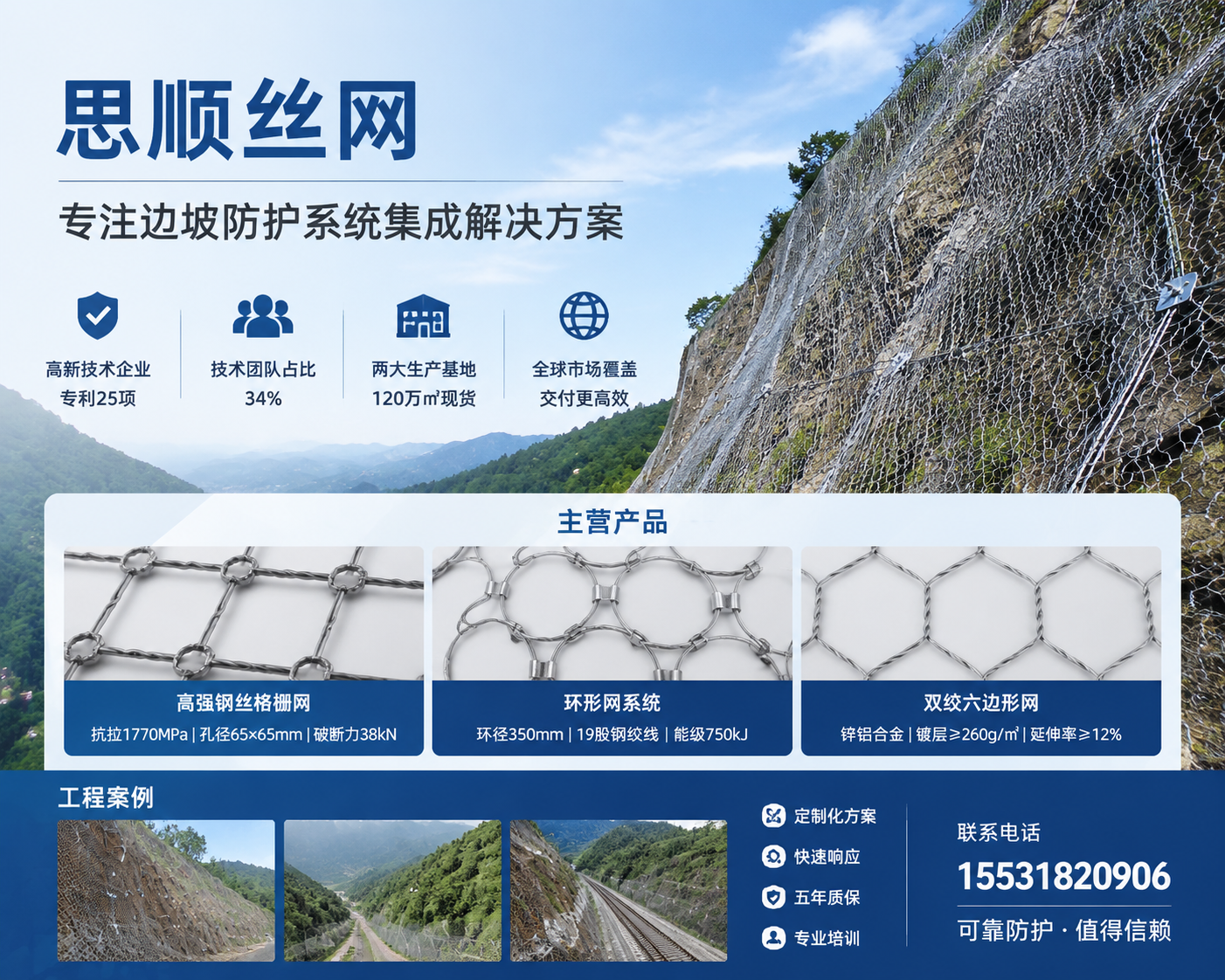 2026 年当下，新乡市场占有率高的农村边坡防护网销售厂家电话,老家后山的这张网，让每年汛期再也不用揪心滑坡