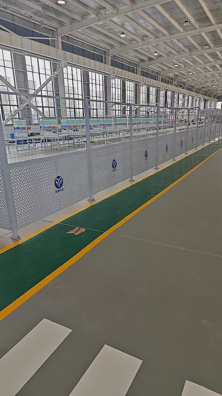 石狮双科金属制品可移动车间隔离网生产厂家实拍