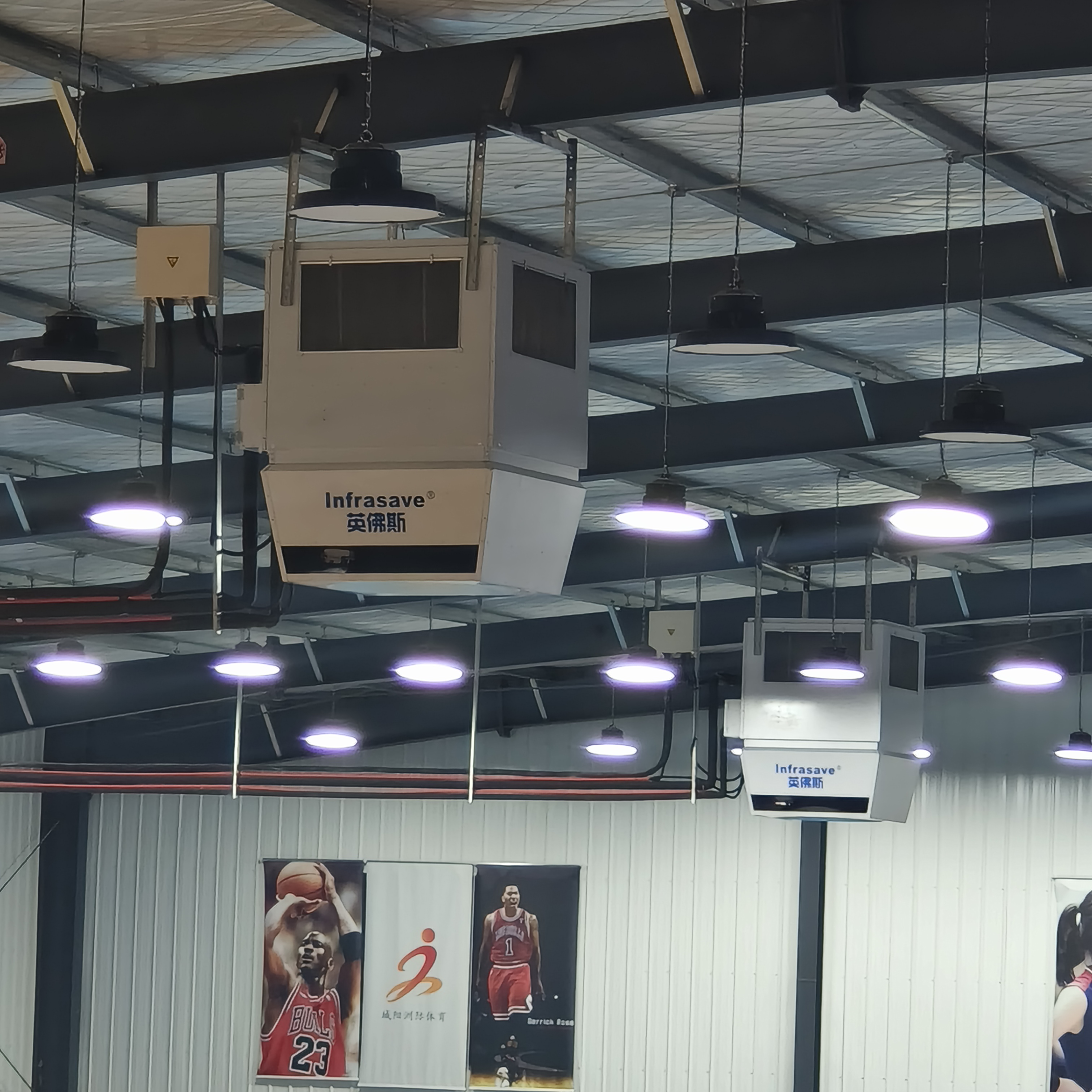 广东绿帆工业吊扇高大空间加热机组厂家案例图片