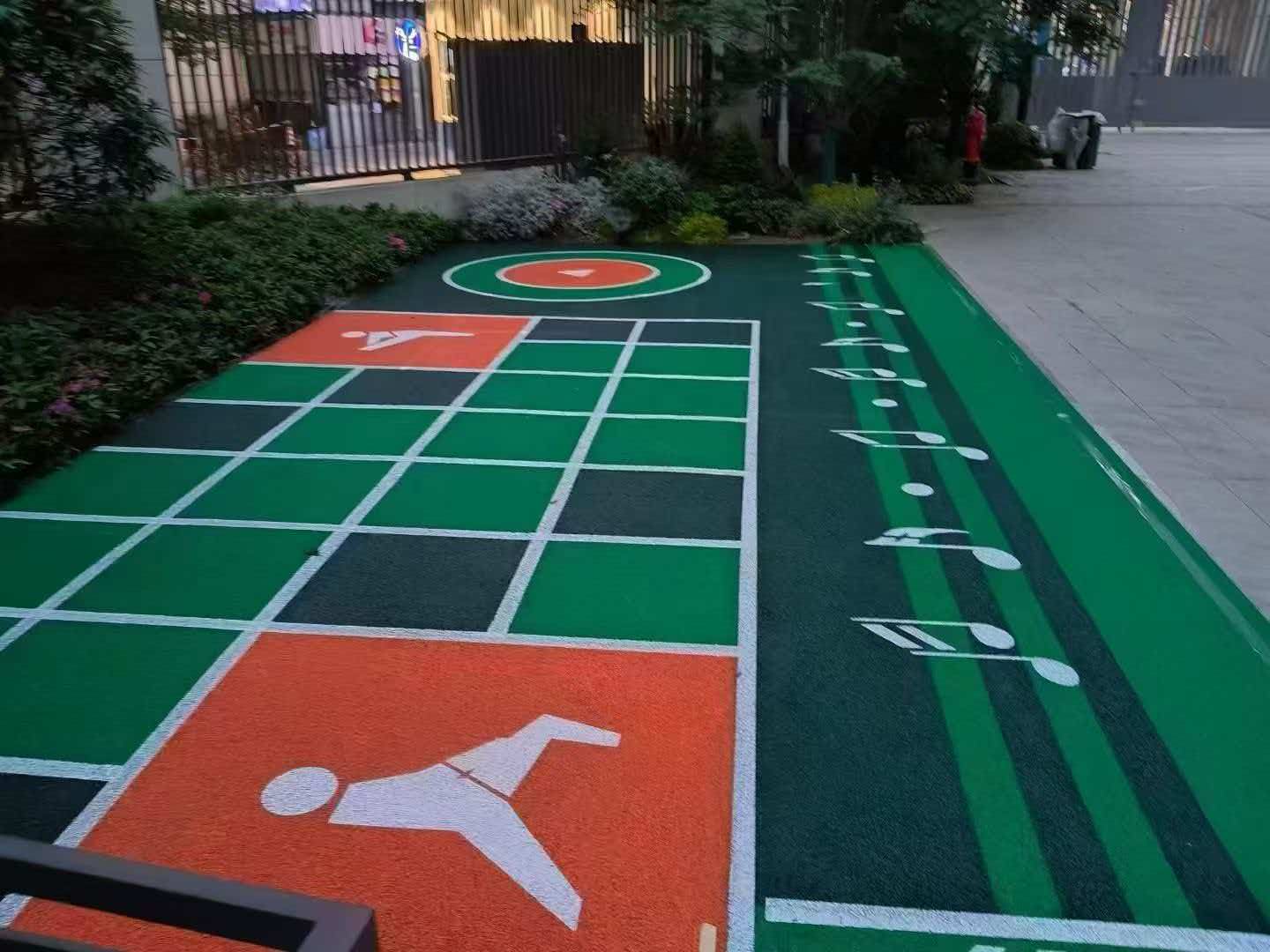 内江蓝石彩色路面沥青彩色路面施工应用场景