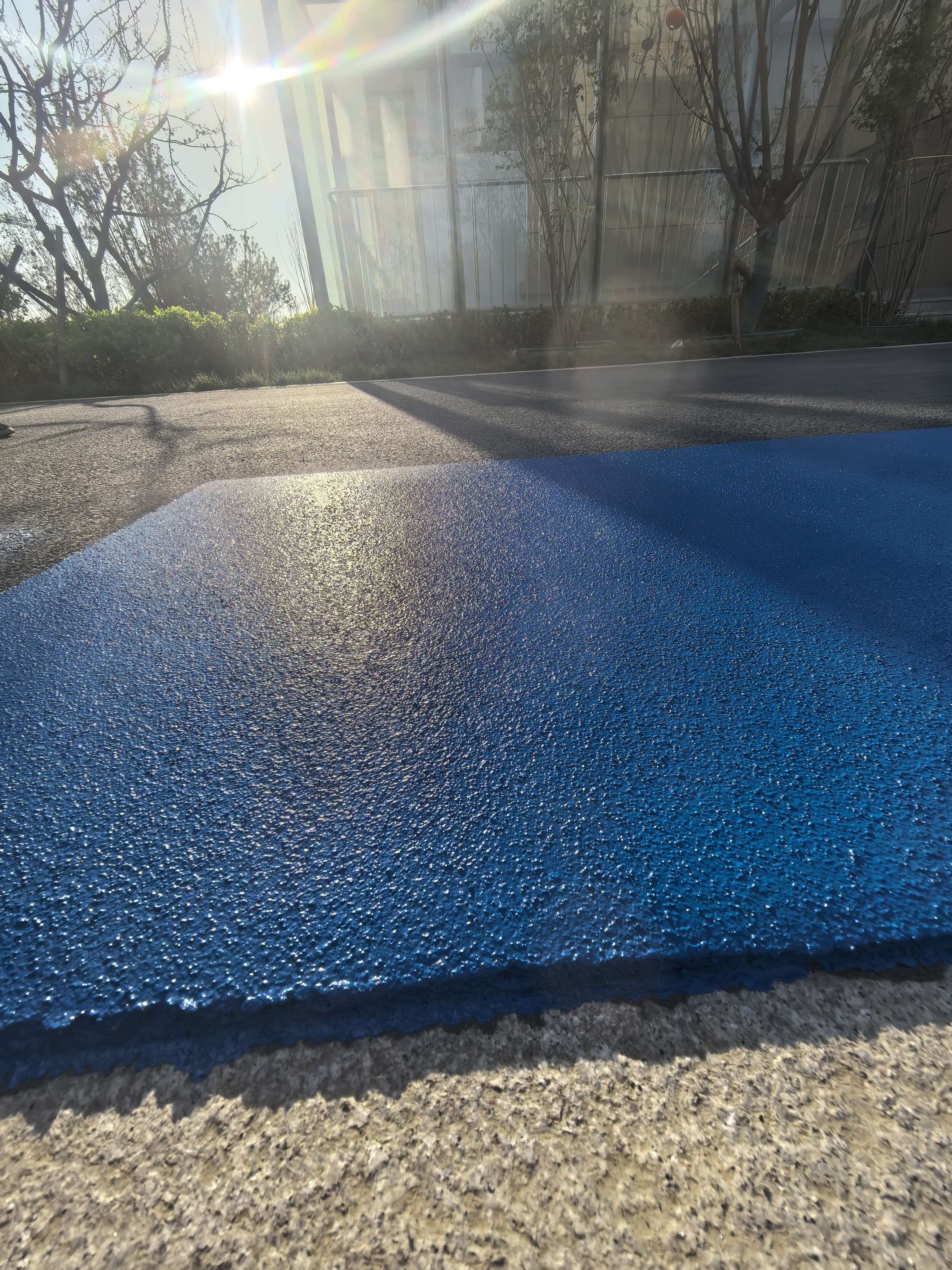 内江蓝石彩色路面蓝石彩色路面现货展示