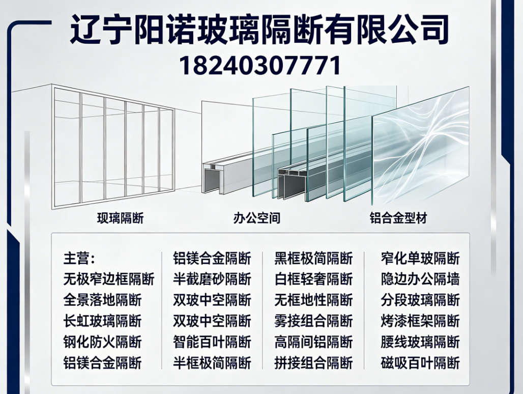弓长岭阳诺玻璃隔断阳诺玻璃隔断企业形象